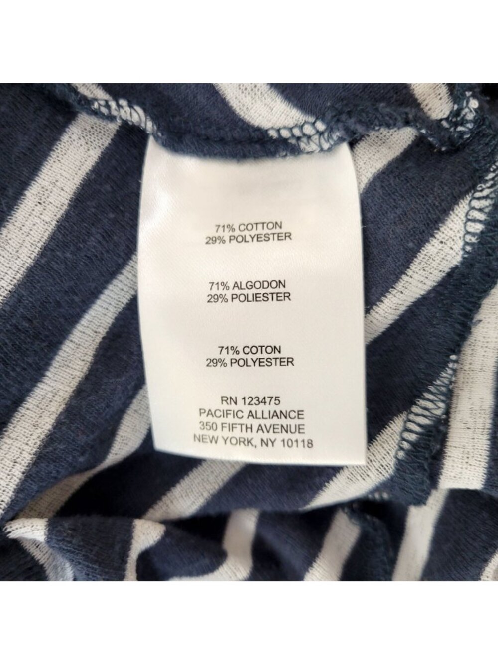 Jones New York Blue and White Striped Open Front Cardigan - Picture 4 of 5